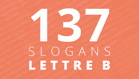 Slogan publicitaire lettre B