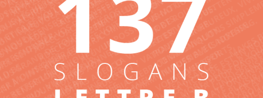 Slogan publicitaire lettre B